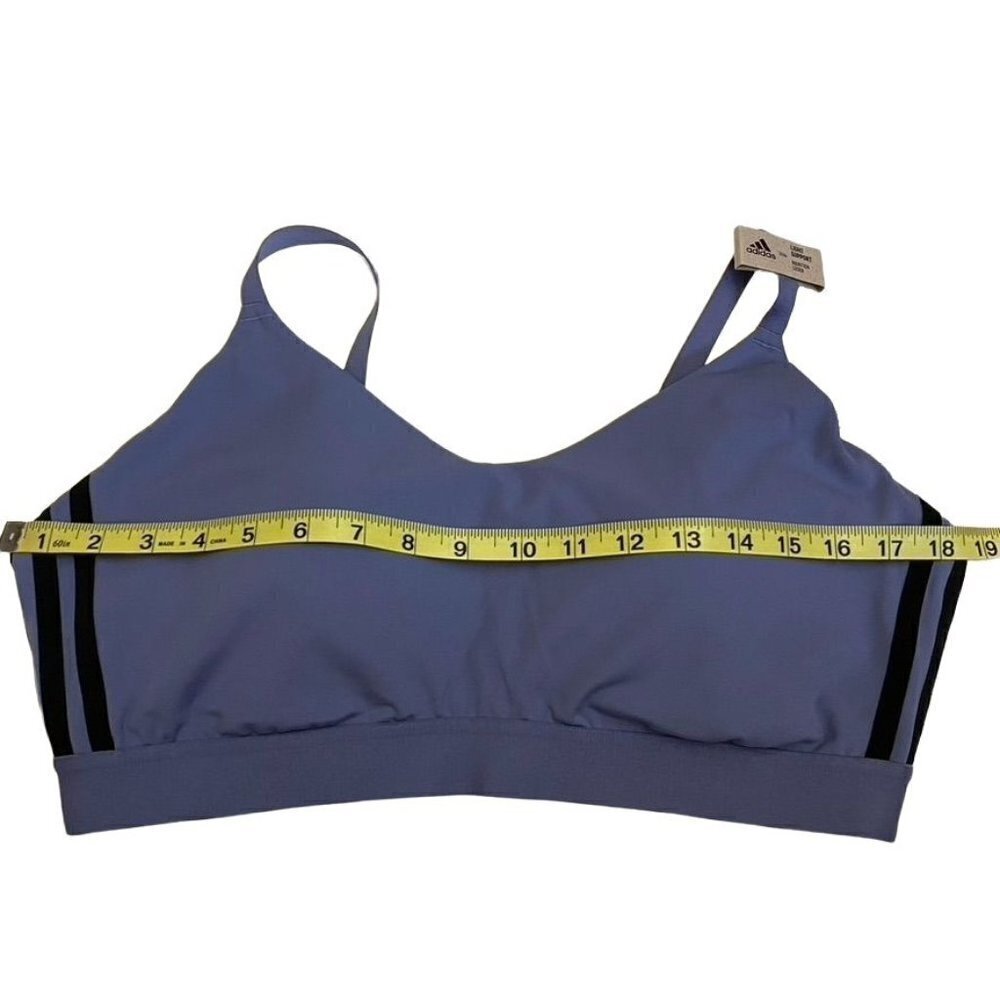 adidas All Me Branded Sports Bra (Plus Size) Violet 2X - Picture 10 of 10